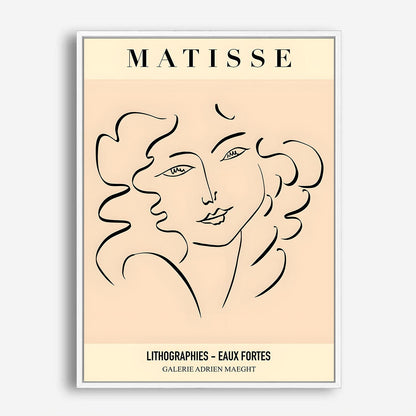 Wes Co Gallery Poster Matisse Elegant Line Portrait 8 x 10" Home Goods - Nordic Border or edge to edge Art Print