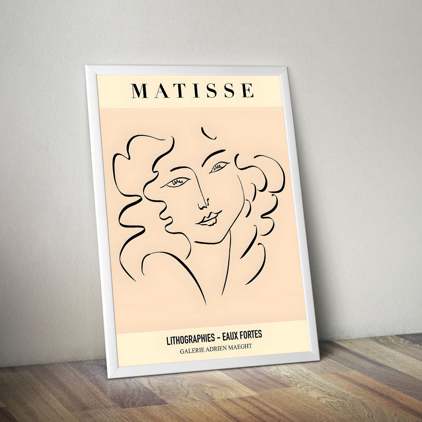 Wes Co Gallery Poster Matisse Elegant Line Portrait 11 x 17" Home Goods - Nordic Border or edge to edge Art Print