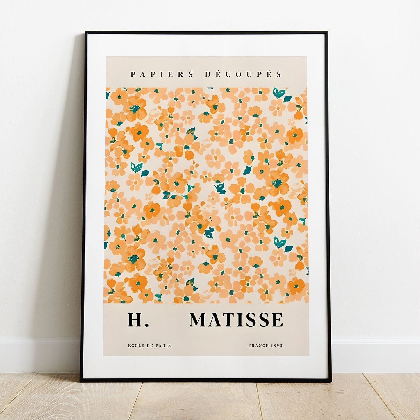 Wes Co Gallery Poster Matisse Floral Cutouts 5 x 7" Home Goods - Nordic Border or edge to edge Art Print