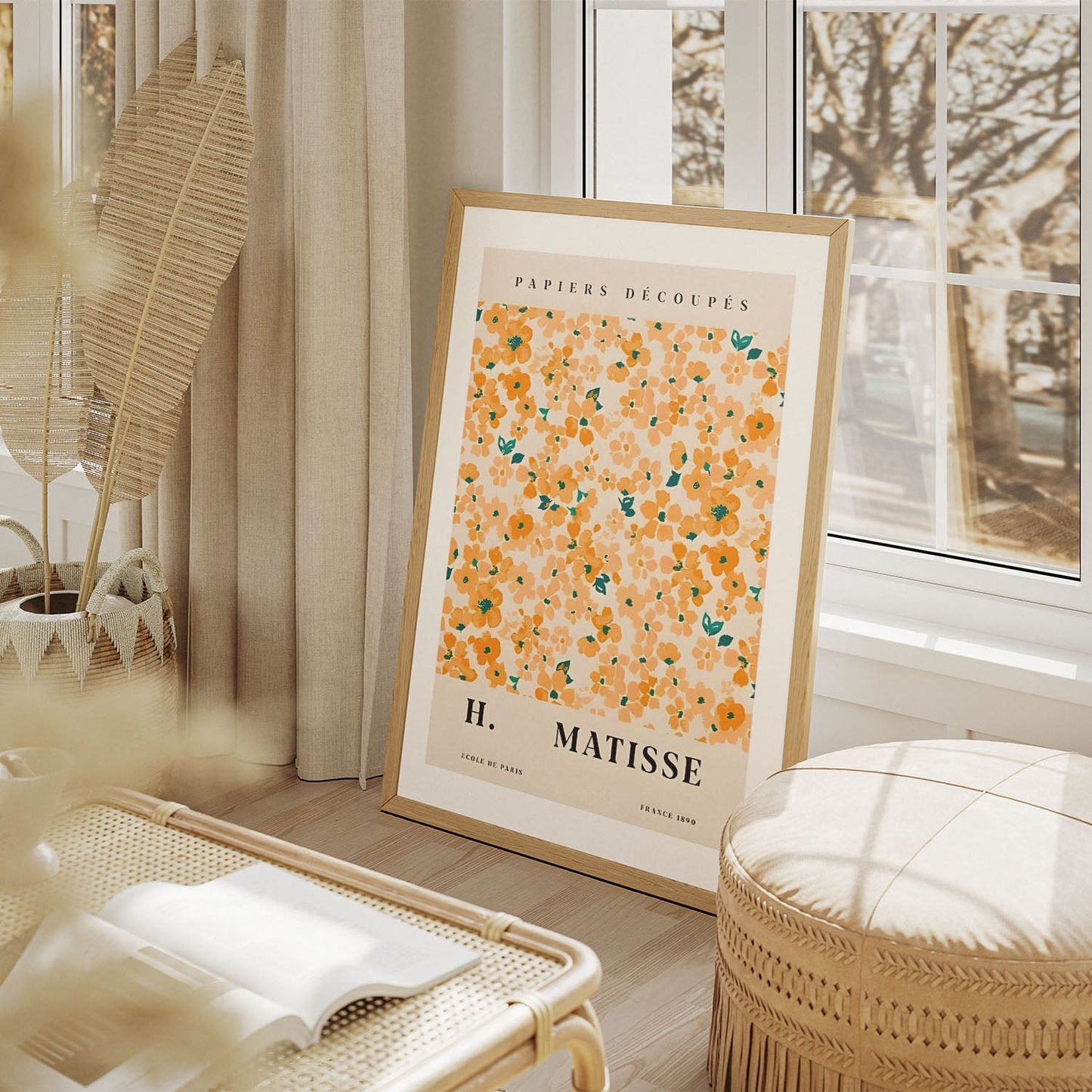 Wes Co Gallery Poster Matisse Floral Cutouts 8 x 10" Home Goods - Nordic Border or edge to edge Art Print