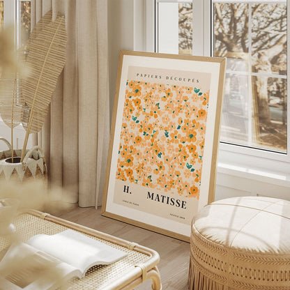 Wes Co Gallery Poster Matisse Floral Cutouts 8 x 10" Home Goods - Nordic Border or edge to edge Art Print