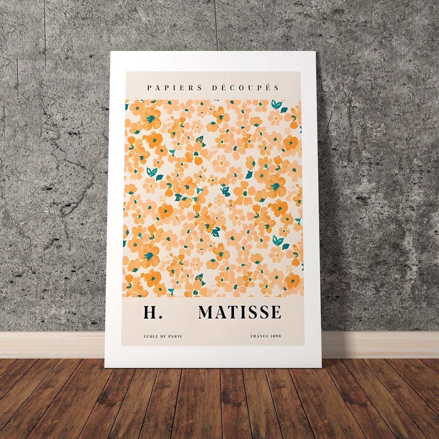 Wes Co Gallery Poster Matisse Floral Cutouts 8 x 10" Home Goods - Nordic Border or edge to edge Art Print
