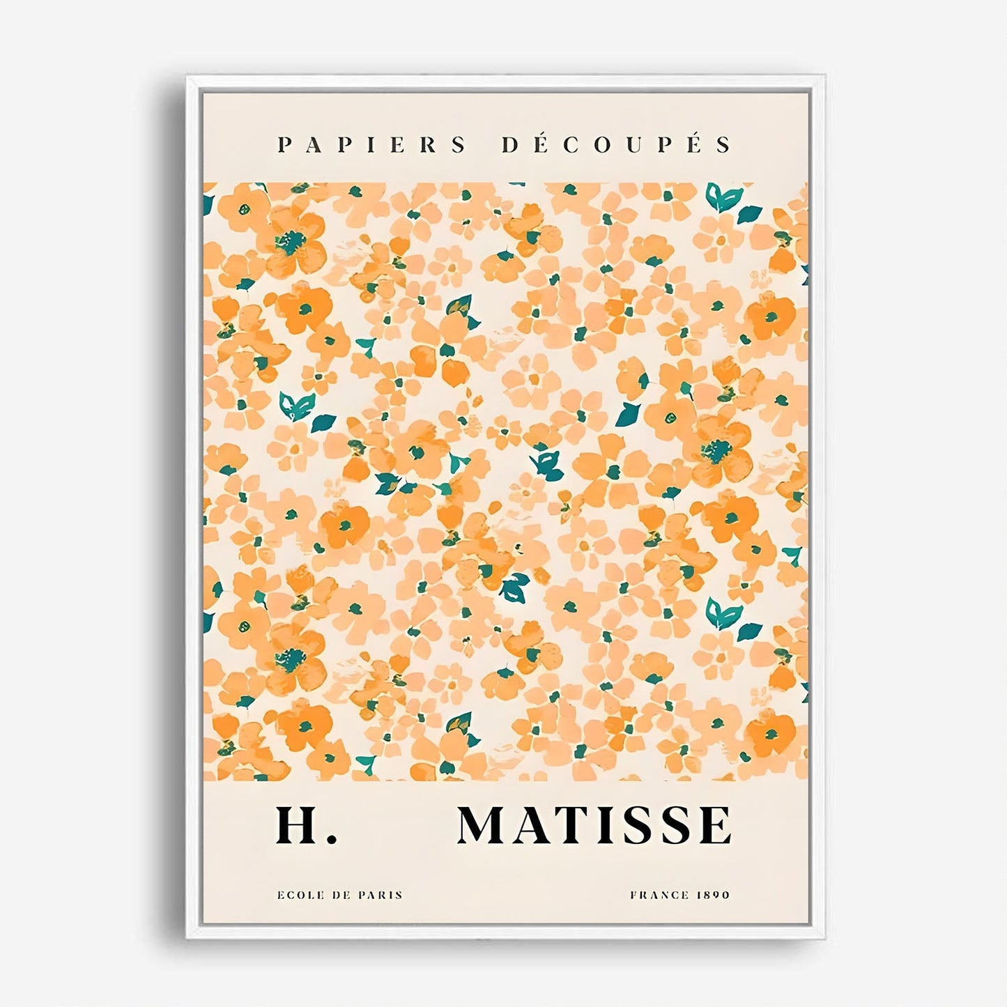 Wes Co Gallery Poster Matisse Floral Cutouts 8 x 10" Home Goods - Nordic Border or edge to edge Art Print