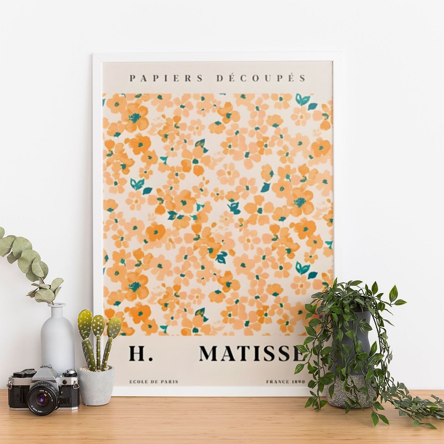 Wes Co Gallery Poster Matisse Floral Cutouts 11 x 17" Home Goods - Nordic Border or edge to edge Art Print