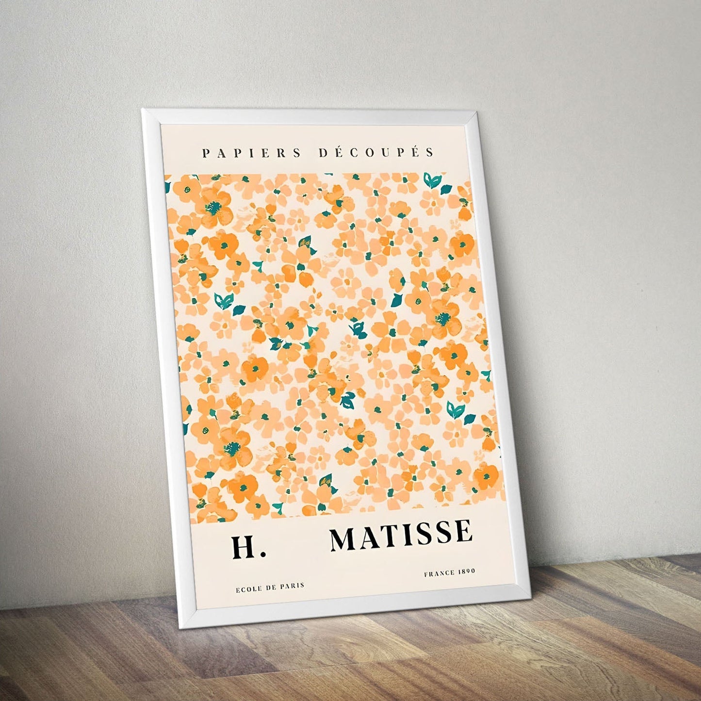 Wes Co Gallery Poster Matisse Floral Cutouts 11 x 17" Home Goods - Nordic Border or edge to edge Art Print