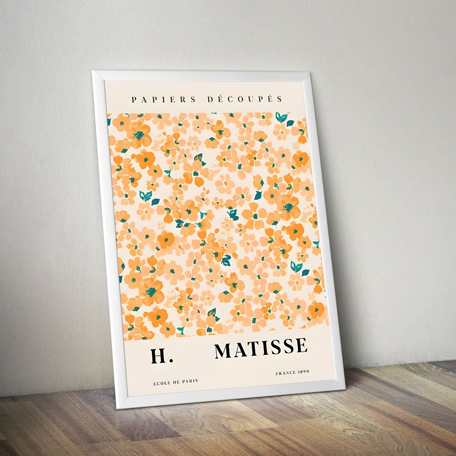 Wes Co Gallery Poster Matisse Floral Cutouts 11 x 17" Home Goods - Nordic Border or edge to edge Art Print