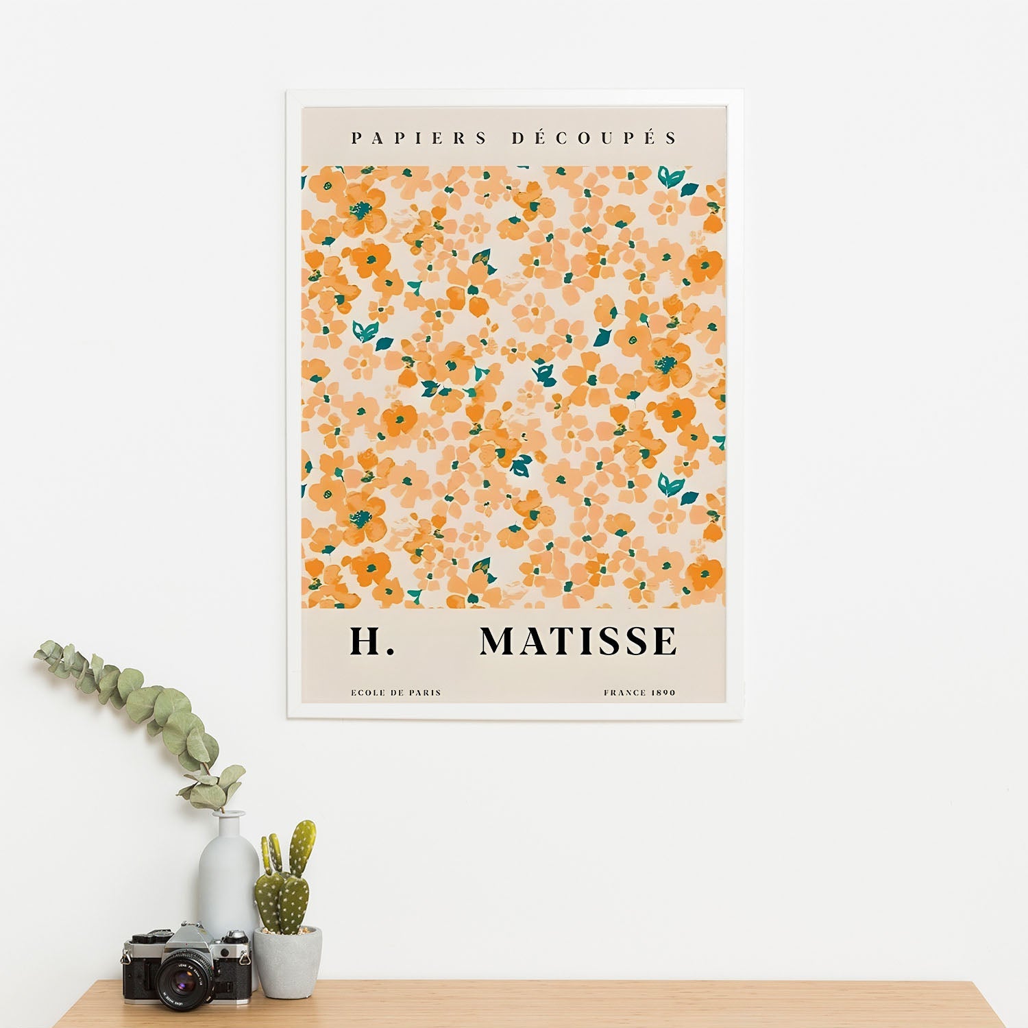 Wes Co Gallery Poster Matisse Floral Cutouts 11 x 17" Home Goods - Nordic Border or edge to edge Art Print