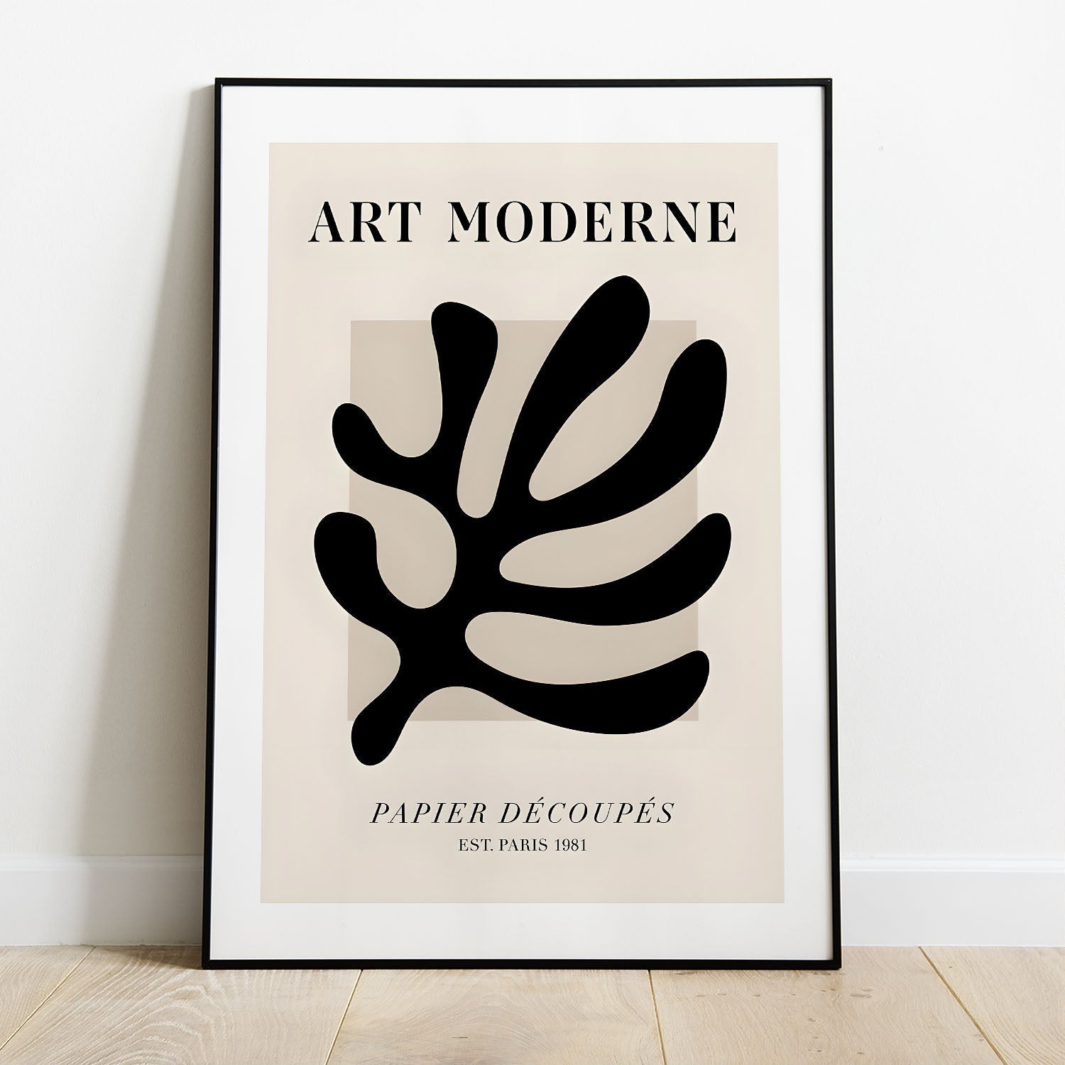 Wes Co Gallery Poster Modern Cut out Shapes 5 x 7" Home Goods - Nordic Border or edge to edge Art Print