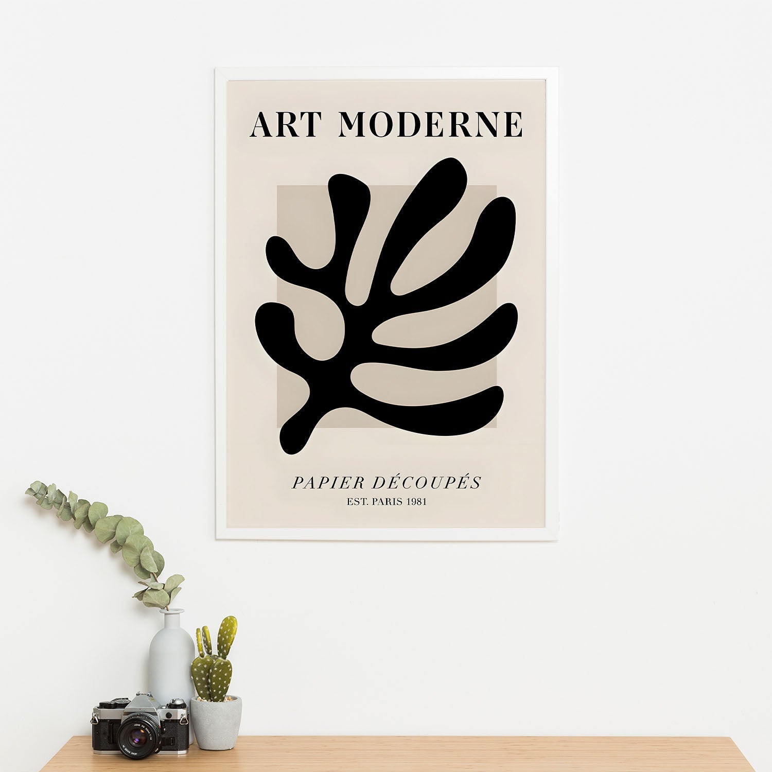 Wes Co Gallery Poster Modern Cut out Shapes 11 x 17" Home Goods - Nordic Border or edge to edge Art Print