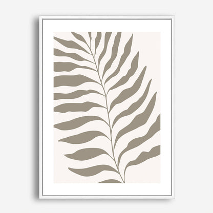 Wes Co Gallery Poster Minimalist Palm Leaf Silhouette 5 x 7" Home Goods - Nordic Border or edge to edge Art Print