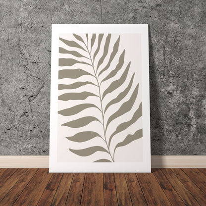 Wes Co Gallery Poster Minimalist Palm Leaf Silhouette 8 x 10" Home Goods - Nordic Border or edge to edge Art Print