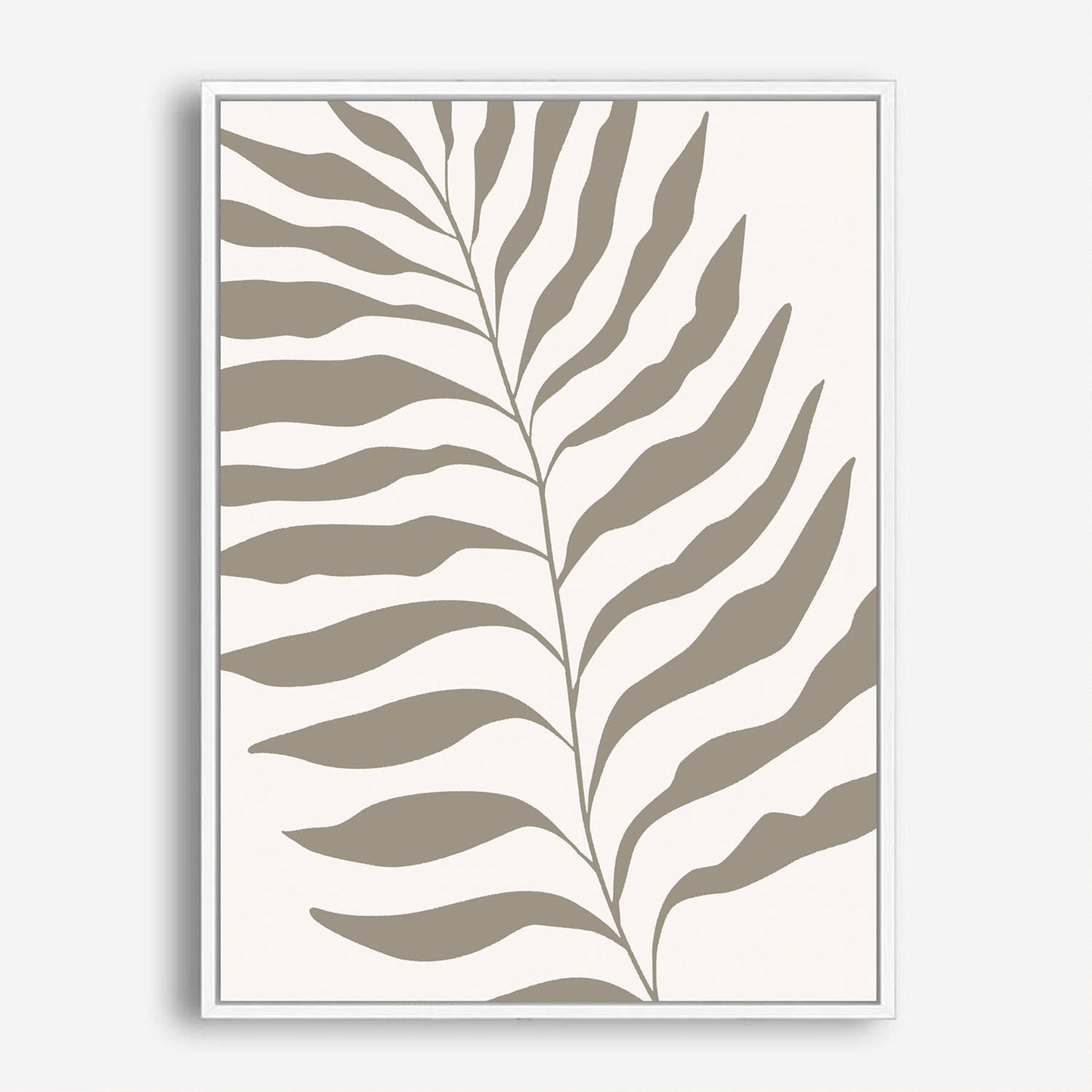 Wes Co Gallery Poster Minimalist Palm Leaf Silhouette 8 x 10" Home Goods - Nordic Border or edge to edge Art Print