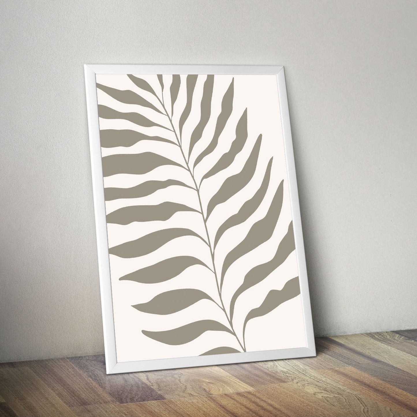 Wes Co Gallery Poster Minimalist Palm Leaf Silhouette 11 x 17" Home Goods - Nordic Border or edge to edge Art Print