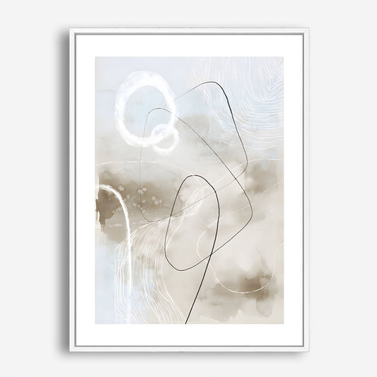 Wes Co Gallery Poster Abstract Fluid Linework 5 x 7" Home Goods - Nordic Border or edge to edge Art Print