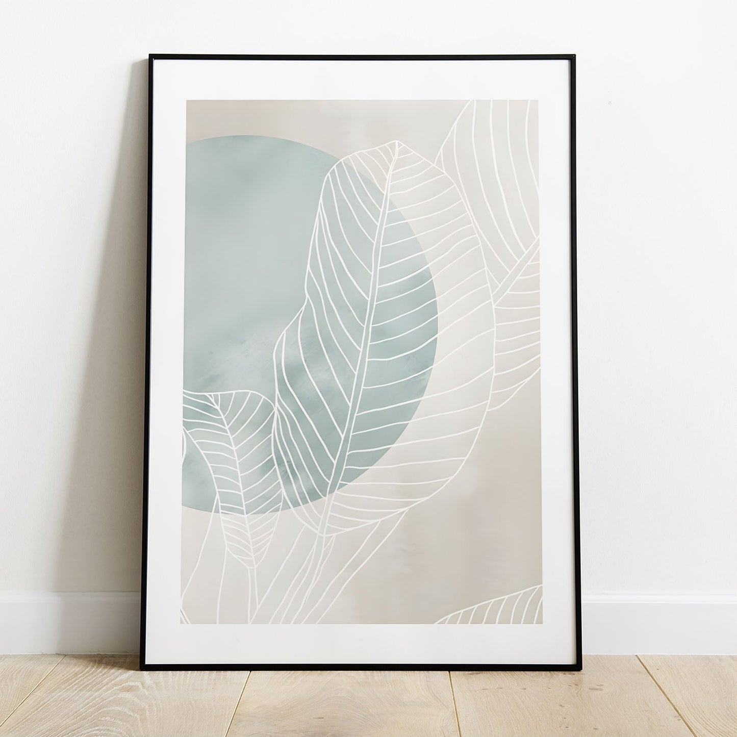 Wes Co Gallery Poster Classic Nordic Leaves 5 x 7" Home Goods - Nordic Border or edge to edge Art Print