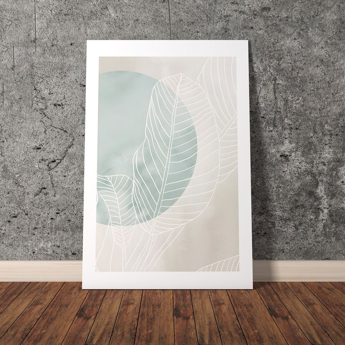 Wes Co Gallery Poster Classic Nordic Leaves 8 x 10" Home Goods - Nordic Border or edge to edge Art Print