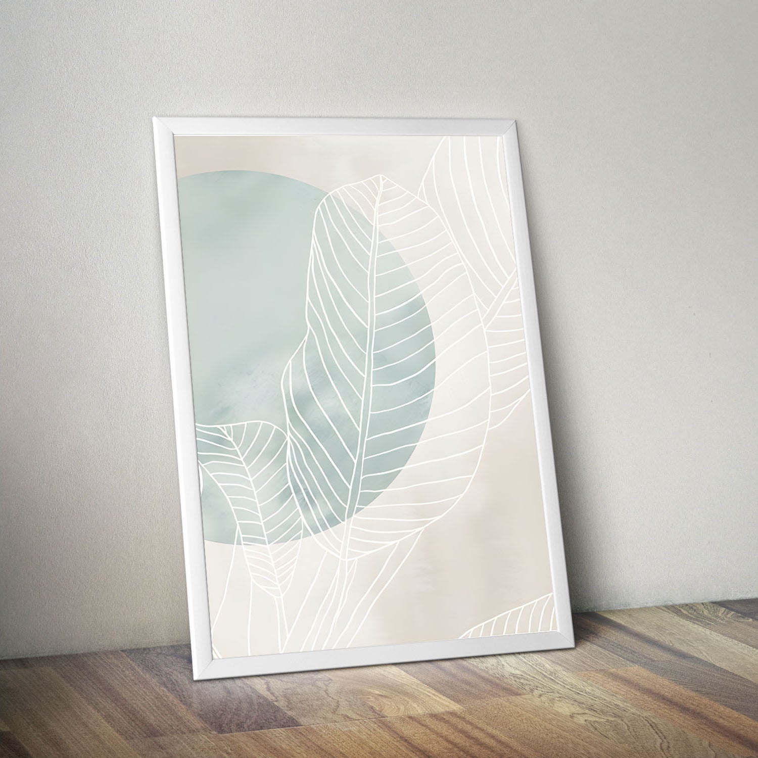 Wes Co Gallery Poster Classic Nordic Leaves 11 x 17" Home Goods - Nordic Border or edge to edge Art Print