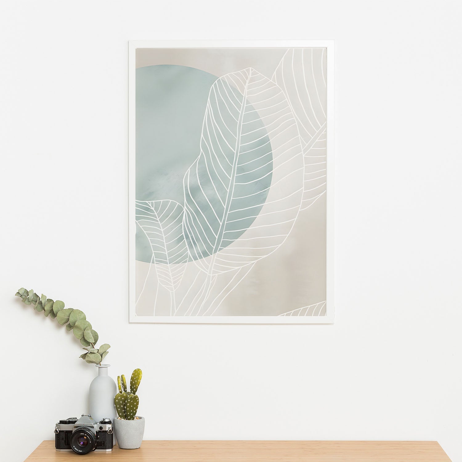 Wes Co Gallery Poster Classic Nordic Leaves 11 x 17" Home Goods - Nordic Border or edge to edge Art Print