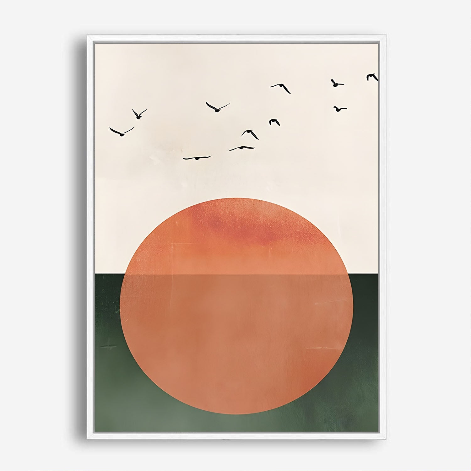 Wes Co Gallery Poster Sunset Birds Silhouette 8 x 10" Home Goods - Nordic Border or edge to edge Art Print