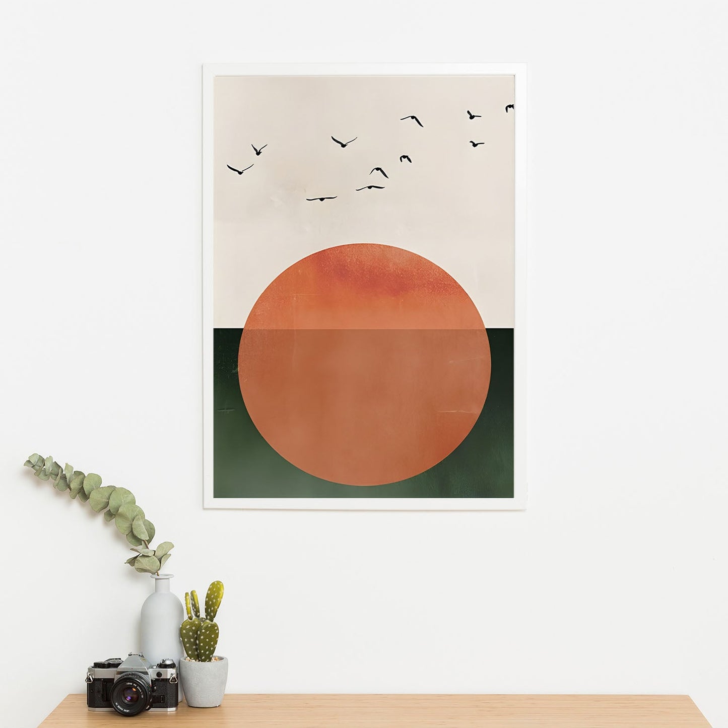 Wes Co Gallery Poster Sunset Birds Silhouette 11 x 17" Home Goods - Nordic Border or edge to edge Art Print