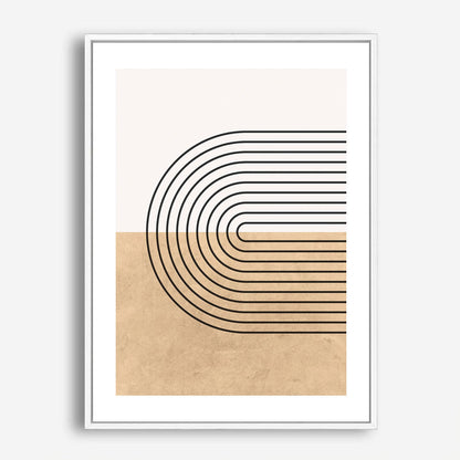 Wes Co Gallery Poster Divided Ripple Lines 5 x 7" Home Goods - Nordic Border or edge to edge Art Print