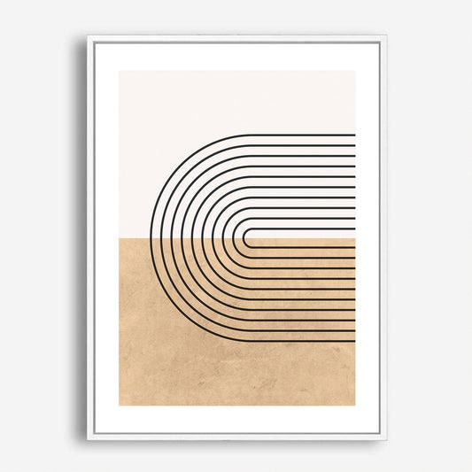 Wes Co Gallery Poster Divided Ripple Lines 5 x 7" Home Goods - Nordic Border or edge to edge Art Print