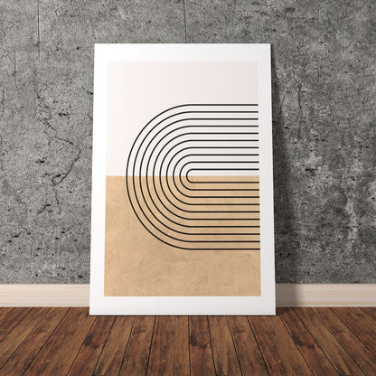 Wes Co Gallery Poster Divided Ripple Lines 8 x 10" Home Goods - Nordic Border or edge to edge Art Print