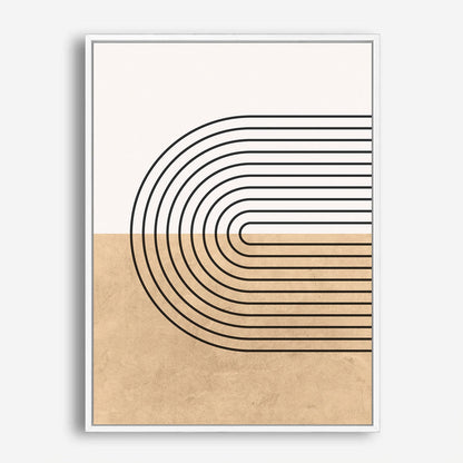 Wes Co Gallery Poster Divided Ripple Lines 8 x 10" Home Goods - Nordic Border or edge to edge Art Print