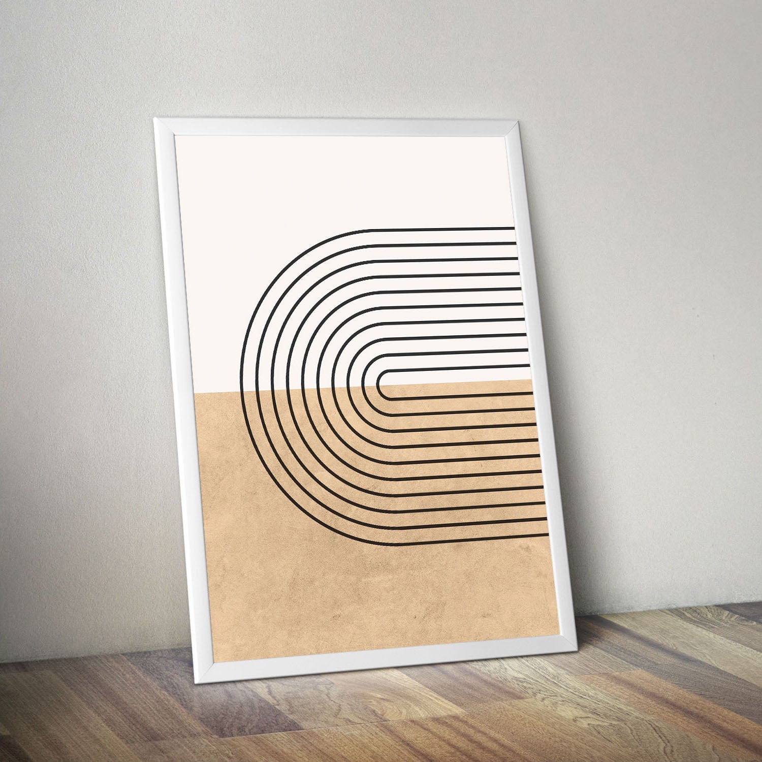 Wes Co Gallery Poster Divided Ripple Lines 11 x 17" Home Goods - Nordic Border or edge to edge Art Print