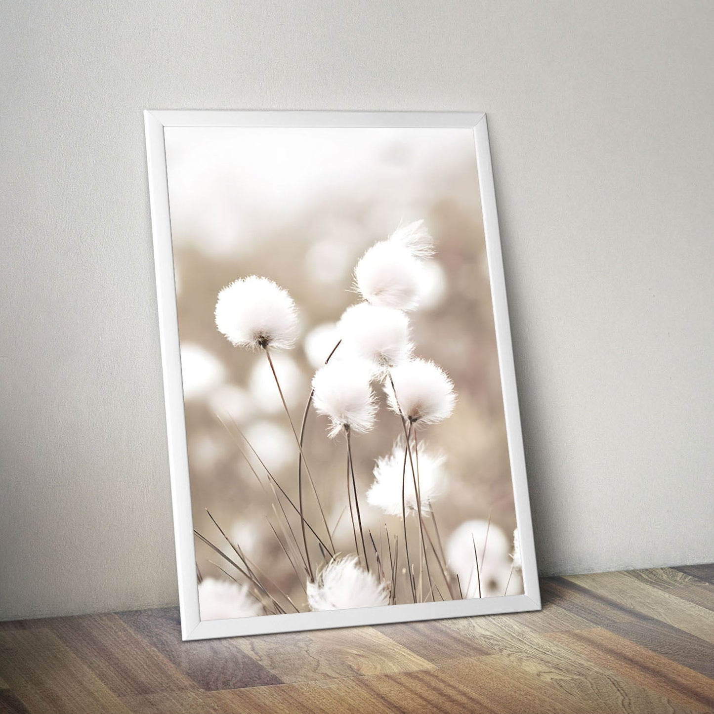 Wes Co Gallery Poster Cotton Flower 11 x 17" Home Goods - Nordic Border or edge to edge Art Print