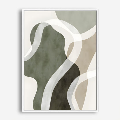 Wes Co Gallery Poster Organic Green Abstract Shapes 8 x 10" Home Goods - Nordic Border or edge to edge Art Print