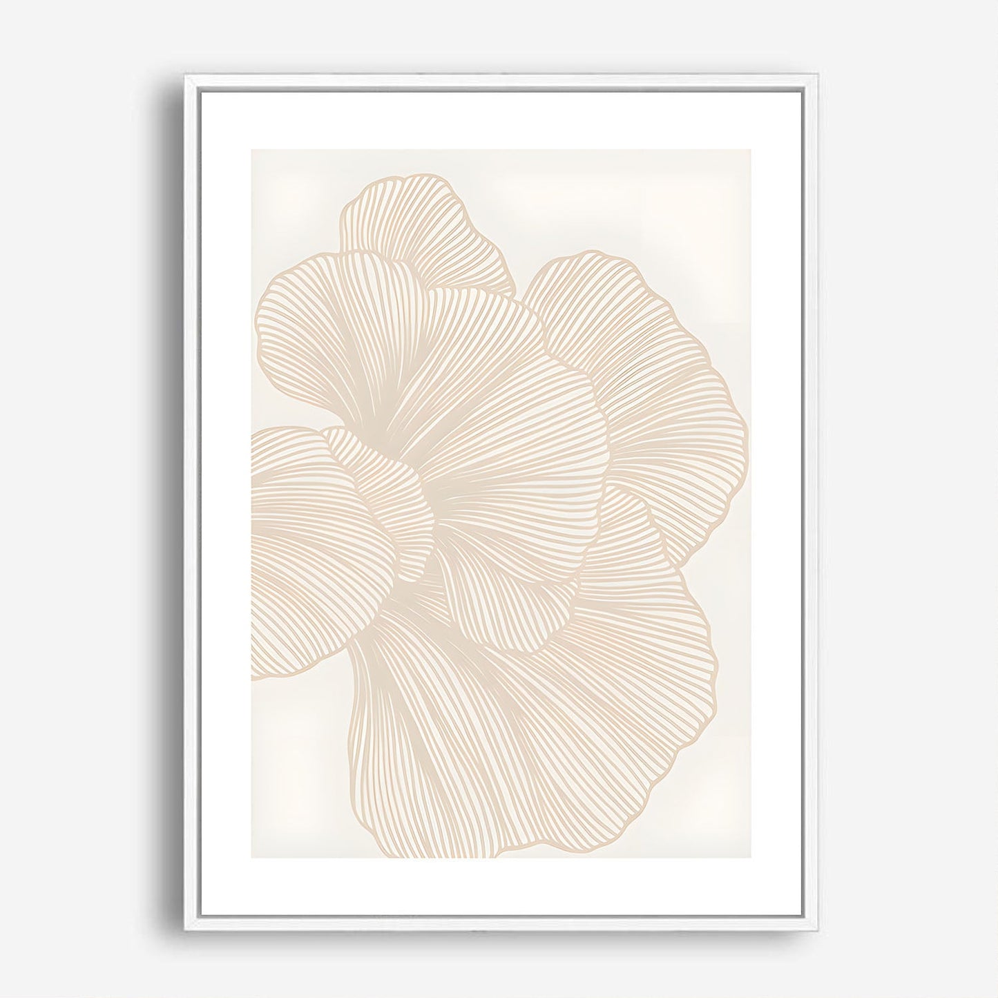 Wes Co Gallery Poster Neutral Linework Floral 5 x 7" Home Goods - Nordic Border or edge to edge Art Print