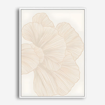 Wes Co Gallery Poster Neutral Linework Floral 8 x 10" Home Goods - Nordic Border or edge to edge Art Print