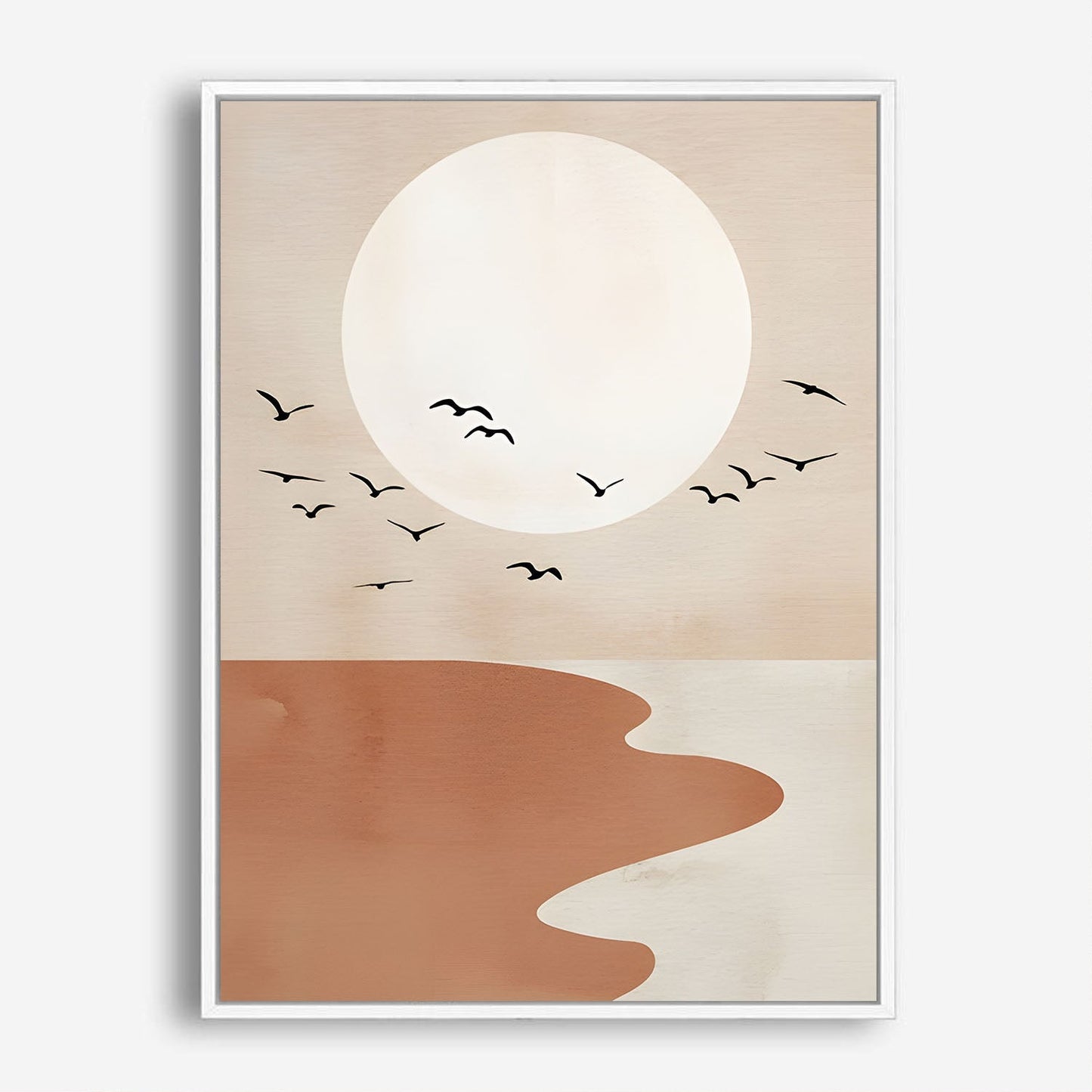 Wes Co Gallery Poster Serene Sunset Bird View 8 x 10" Home Goods - Nordic Border or edge to edge Art Print