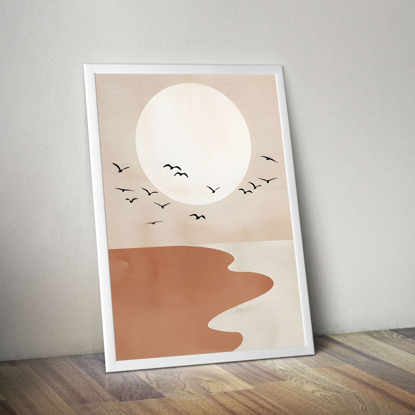 Wes Co Gallery Poster Serene Sunset Bird View 11 x 17" Home Goods - Nordic Border or edge to edge Art Print