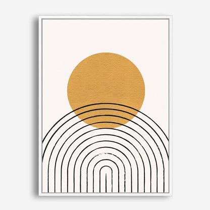 Wes Co Gallery Poster Golden Circle and Arches Abstract 8 x 10" Home Goods - Nordic Border or edge to edge Art Print