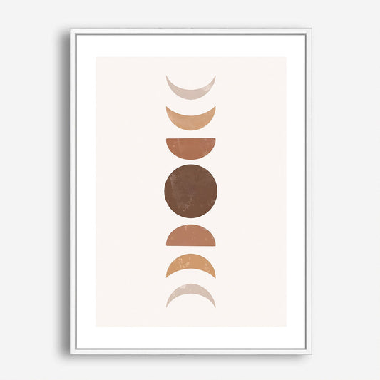 Wes Co Gallery Poster Nordic Moon Phases 5 x 7" Home Goods - Nordic Border or edge to edge Art Print