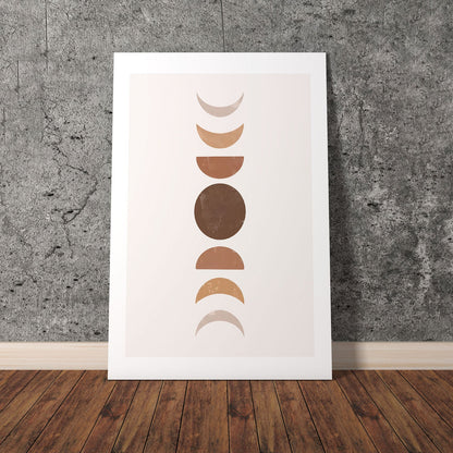 Wes Co Gallery Poster Nordic Moon Phases 8 x 10" Home Goods - Nordic Border or edge to edge Art Print