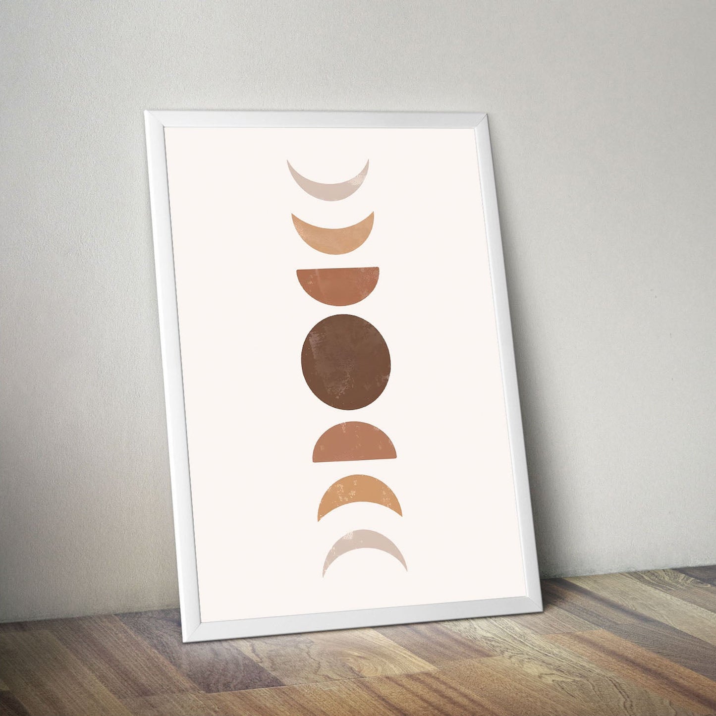 Wes Co Gallery Poster Nordic Moon Phases 11 x 17" Home Goods - Nordic Border or edge to edge Art Print