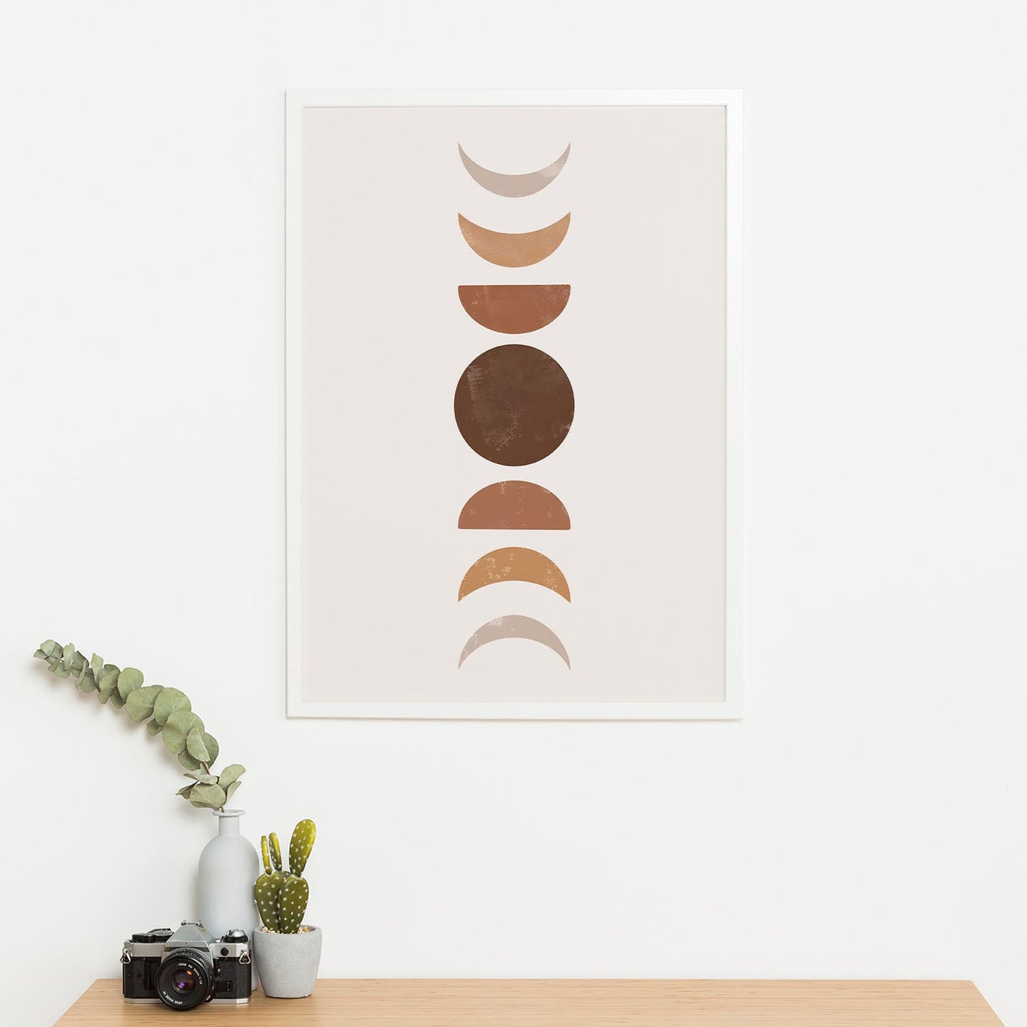 Wes Co Gallery Poster Nordic Moon Phases 11 x 17" Home Goods - Nordic Border or edge to edge Art Print