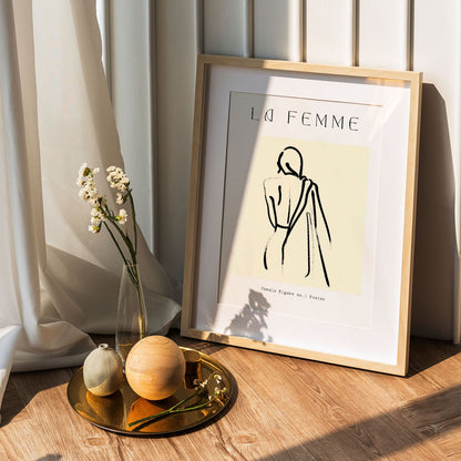 Wes Co Gallery Poster Abstract La Femme 5 x 7" Home Goods - Nordic Border or edge to edge Art Print