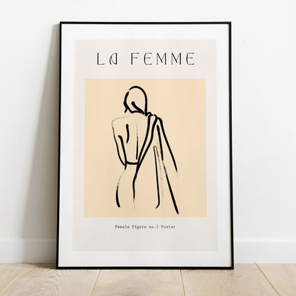 Wes Co Gallery Poster Abstract La Femme 5 x 7" Home Goods - Nordic Border or edge to edge Art Print