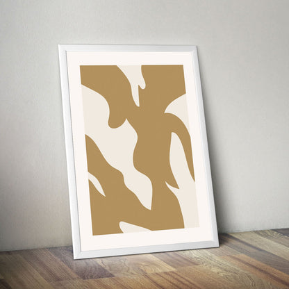 Wes Co Gallery Poster Curved Golden Strokes 11 x 17" Home Goods - Nordic Border or edge to edge Art Print