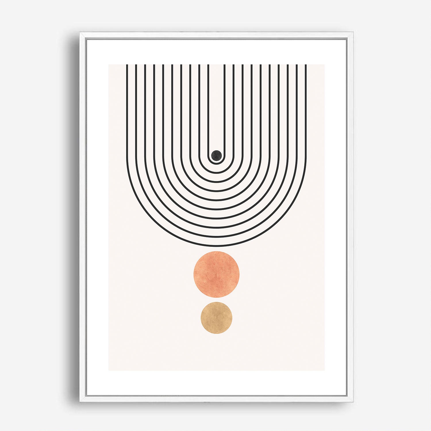 Wes Co Gallery Poster Minimalist Geometric Arch 5 x 7" Home Goods - Nordic Border or edge to edge Art Print