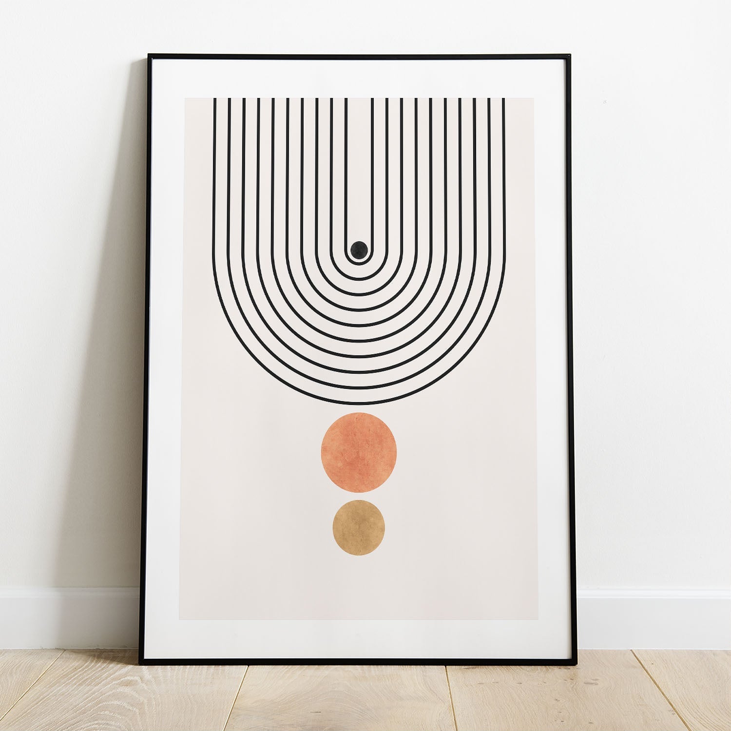 Wes Co Gallery Poster Minimalist Geometric Arch 5 x 7" Home Goods - Nordic Border or edge to edge Art Print