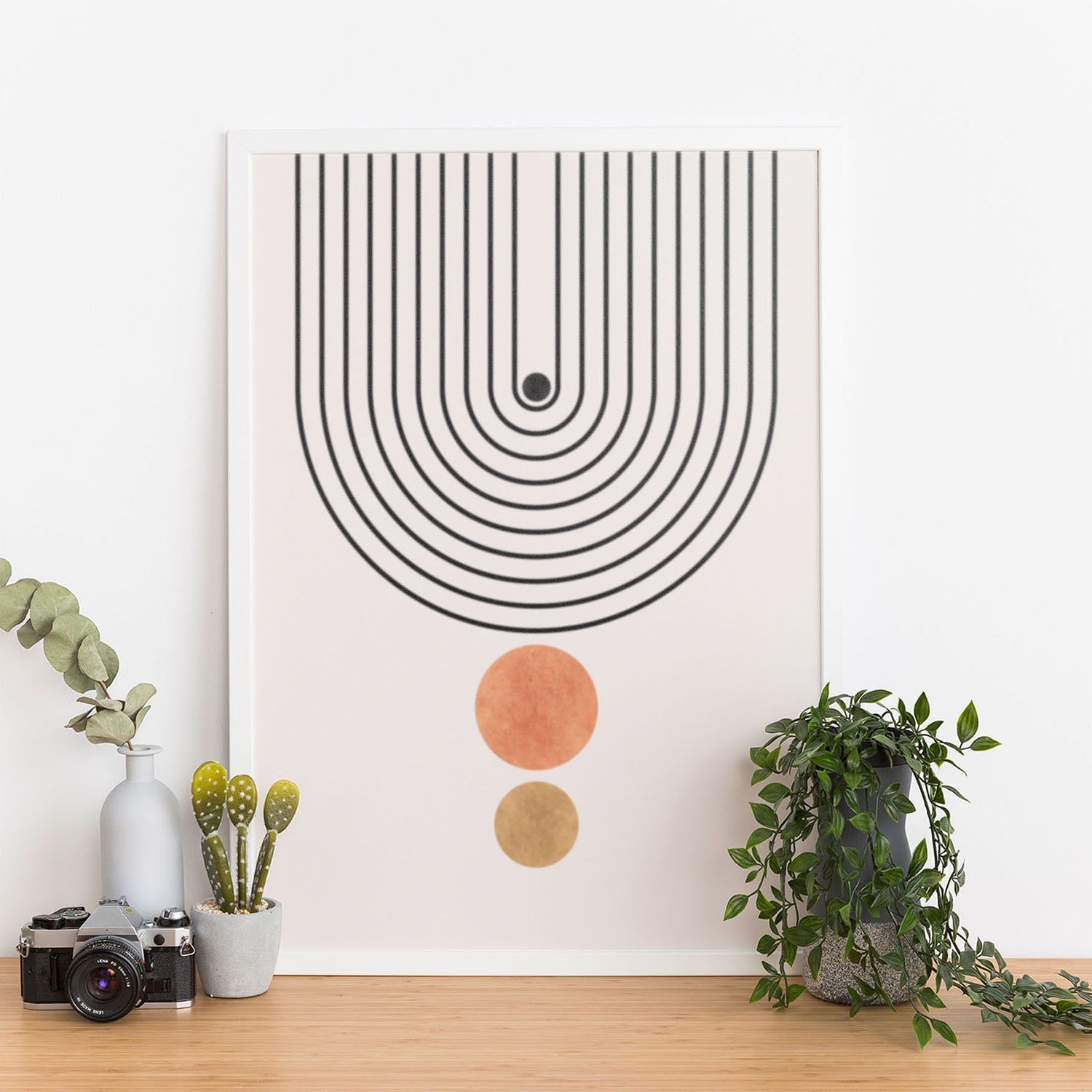 Wes Co Gallery Poster Minimalist Geometric Arch 11 x 17" Home Goods - Nordic Border or edge to edge Art Print