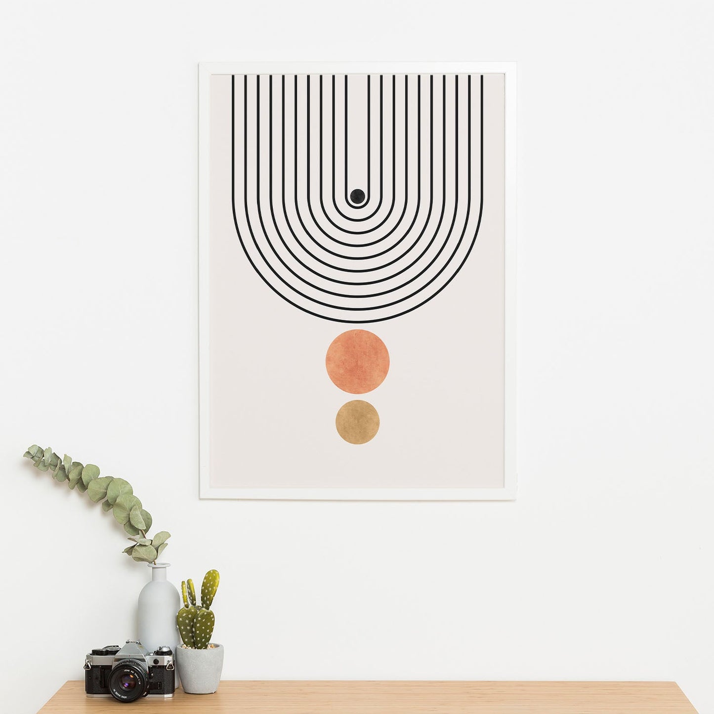 Wes Co Gallery Poster Minimalist Geometric Arch 11 x 17" Home Goods - Nordic Border or edge to edge Art Print