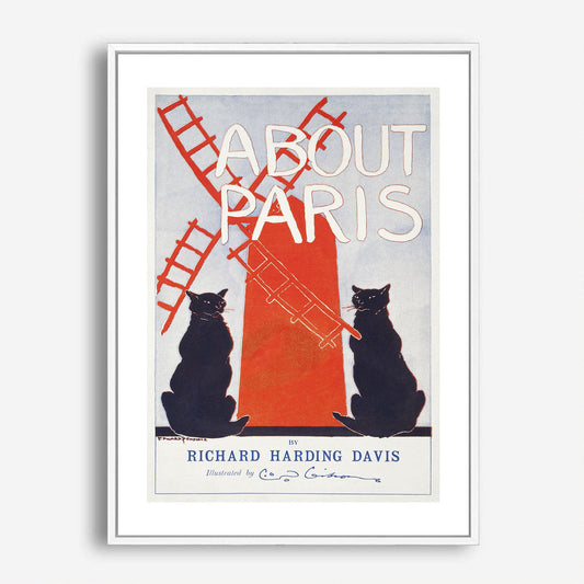 Wes Co Gallery Poster About Paris by Edward Penfield 5 x 7" Home Goods - Pop Art Border or edge to edge Art Print