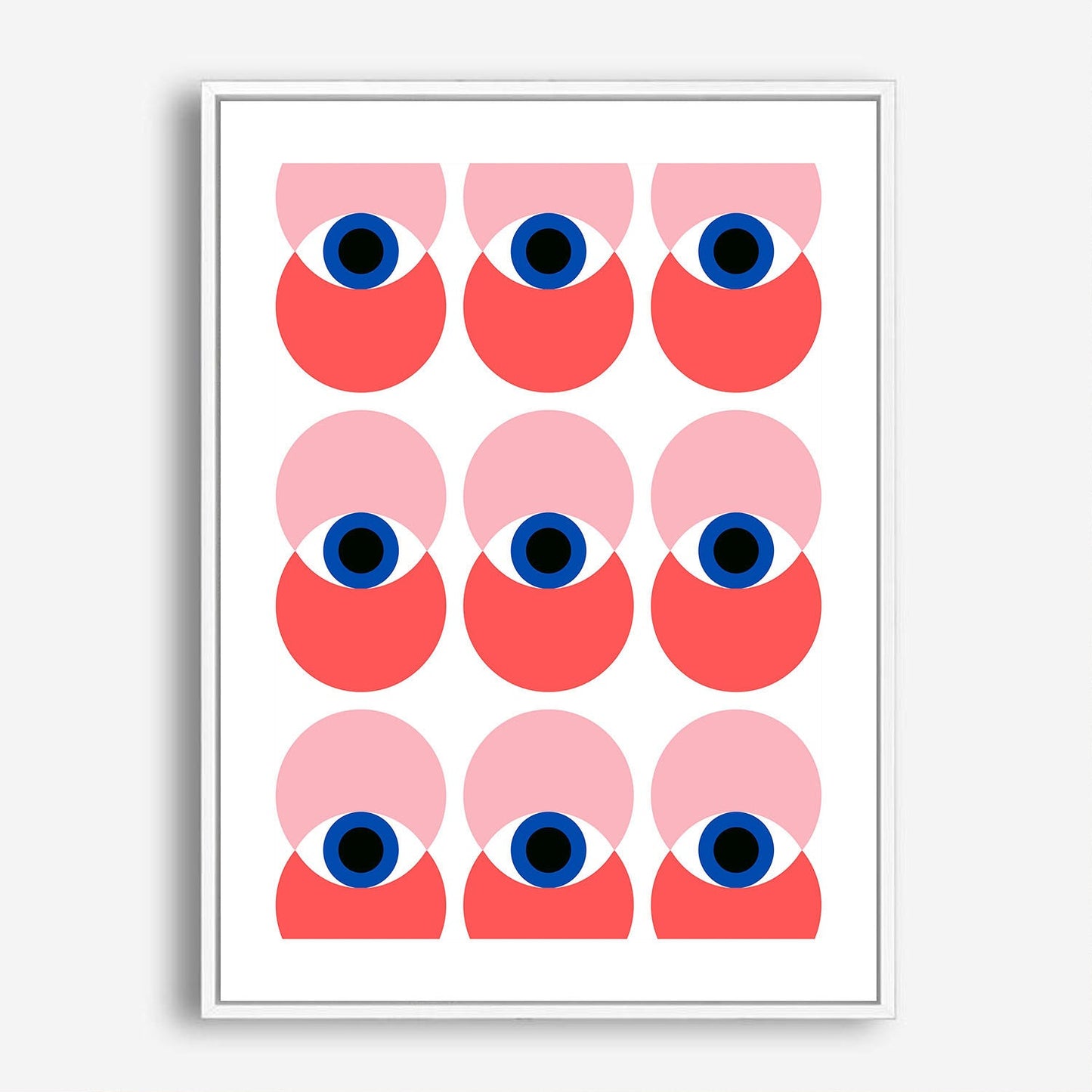 Wes Co Gallery Poster Bauhaus Geometric Eyes 5 x 7" Home Goods - Pop Art Border or edge to edge Art Print