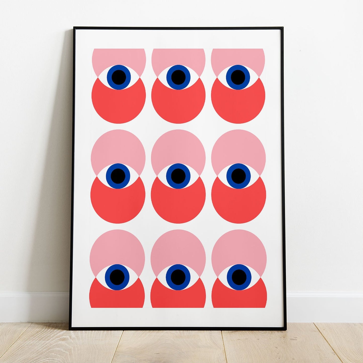 Wes Co Gallery Poster Bauhaus Geometric Eyes 5 x 7" Home Goods - Pop Art Border or edge to edge Art Print